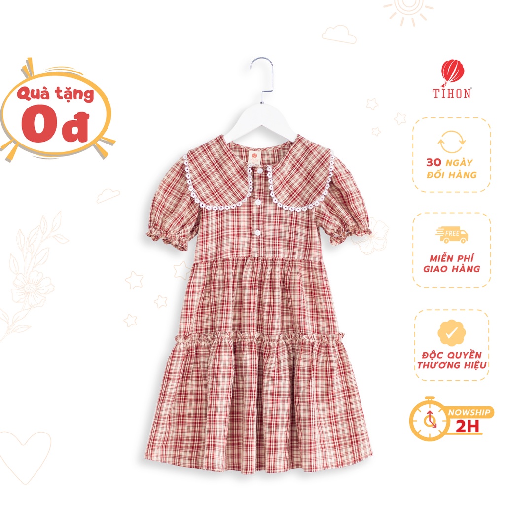 Váy Xinh Cho Bé Gái TIHON Chất Liệu Mềm Mại Thoáng Mát VT0750232