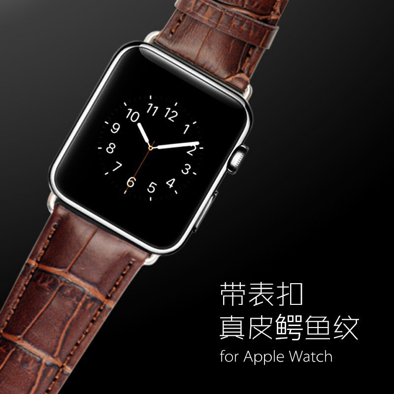 Dây đeo bằng da thật cho đồng hồ iWatch Apple Watch 38mm 42mm