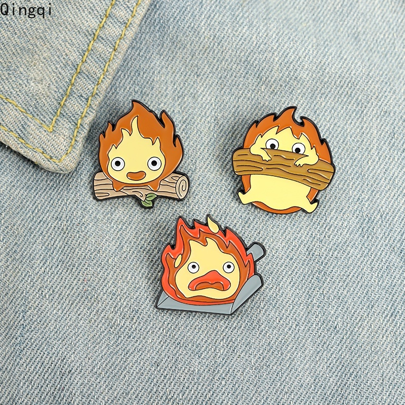 Ghim cài áo Miss Zoe tráng men hình hoạt hình fire demon Cassifah dễ thương phù hợp làm quà cho bé / bạn bè