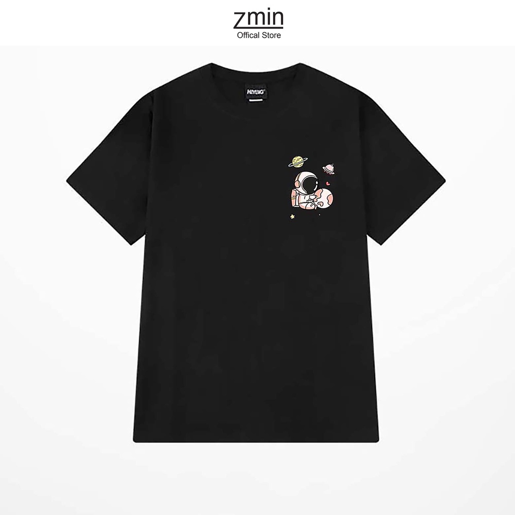 Áo thun tay lỡ nam nữ 100% cotton Zmin, dáng Unisex form rộng - U019