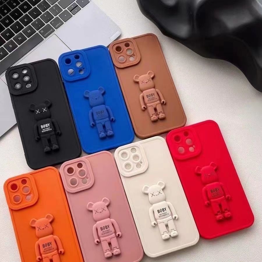 Ốp lưng iphone cạnh vuông bảo vệ camera kèm iring kaws7plus x xsmax 11 11promax 12 12pro 12promax 13 13pro 13promax DT13