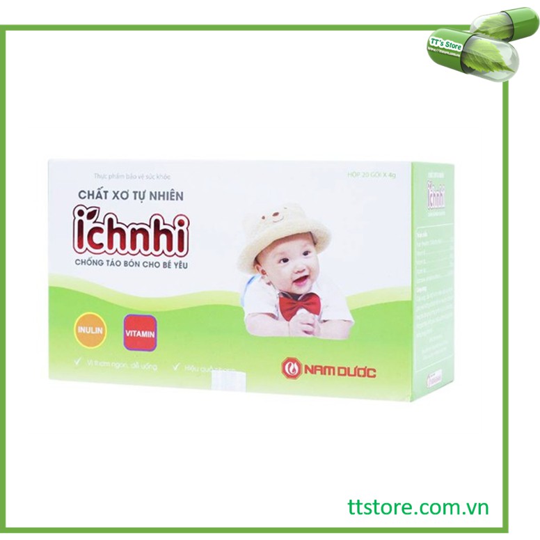 Chất xơ tự nhiên Ích Nhi Nam Dược (Hộp 20 gói) - Bé hết táo bón