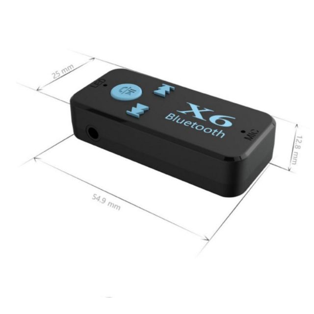 Đầu thu Bluetooth X6 hỗ trợ thẻ nhớ có thể dùng làm máy nghe nhạc