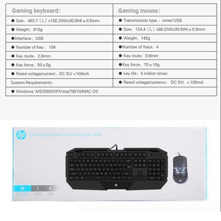 Bộ Bàn phím Chuột HP GK1000