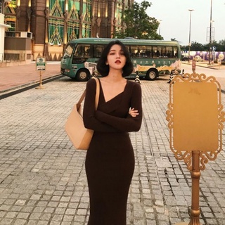 Đầm len nhung dệt kim QC