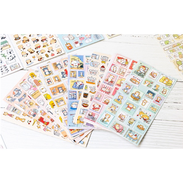 S1 sticker trang trí dán sổ dán điện thoại sticker dễ thương sticker sumikko