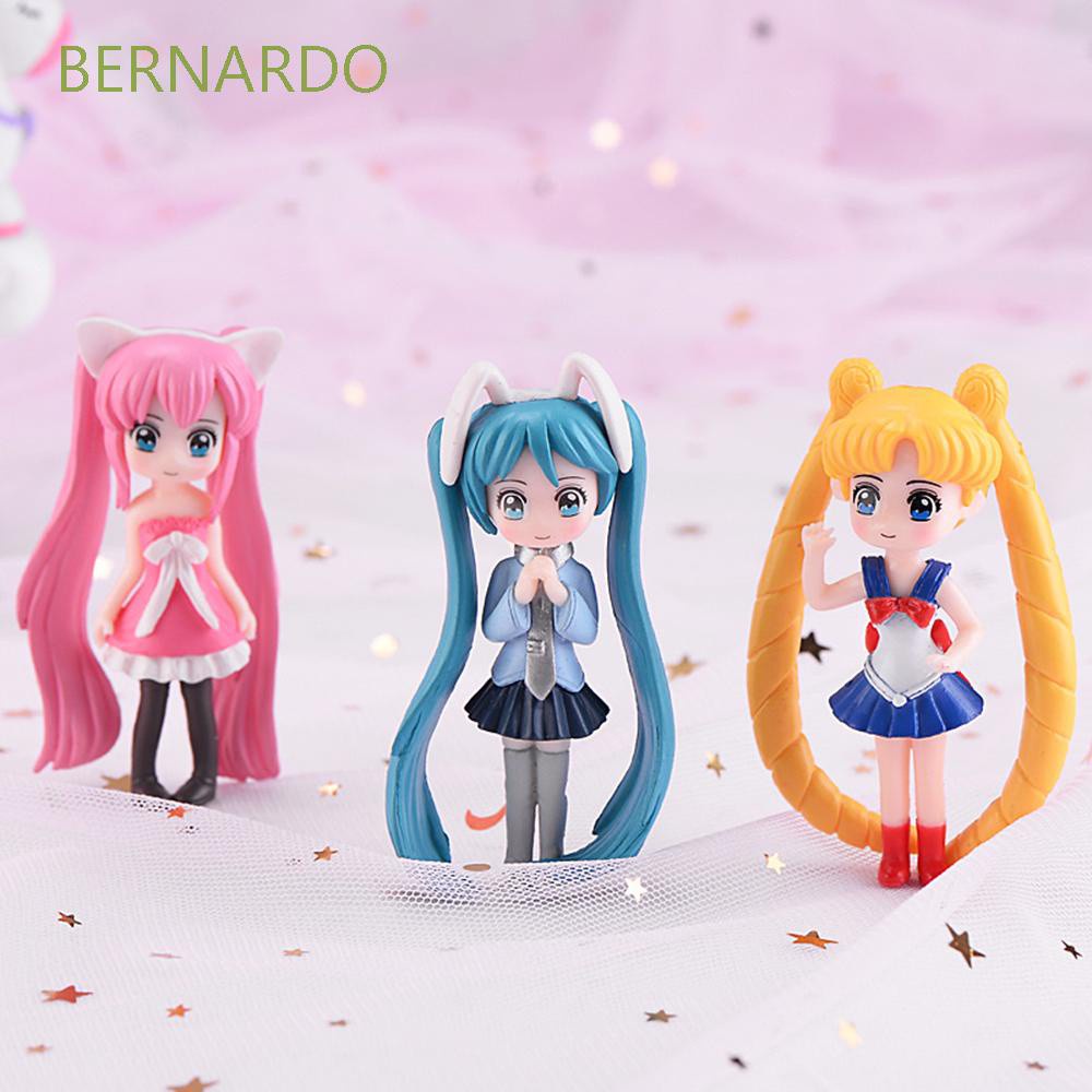 BERNARDO Anime Cake Decoration Cartoon Ornament Beauty Figurine Home Decor Doll Kids Gifts Long Hair Garden Miniatures