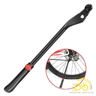 Chân chống nhôm xe đạp gắn moay ơ dành cho xe ti bật (nút đỏ)