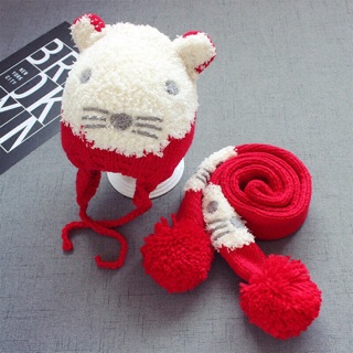 Set mũ kèm khăn choàng len