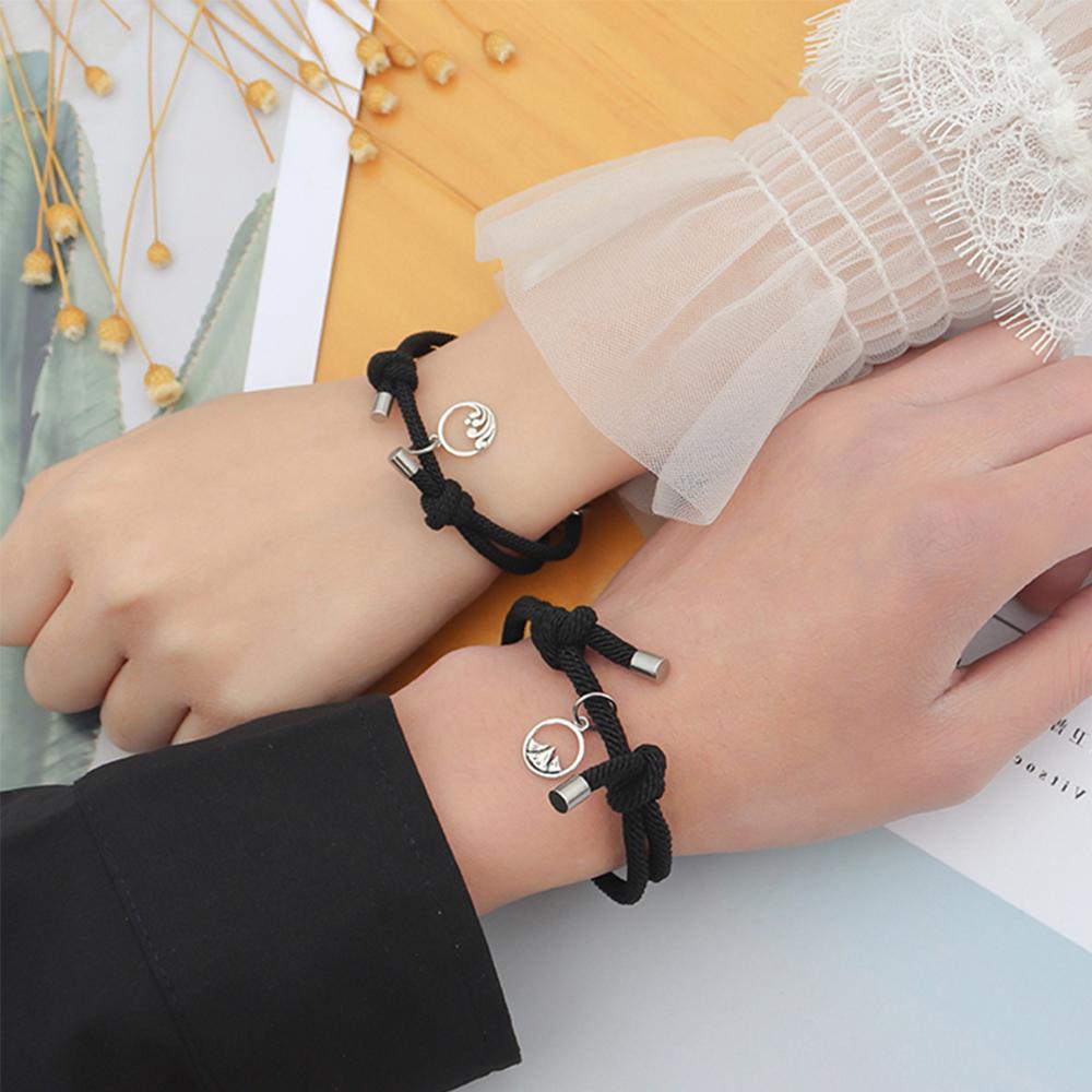 EXPEN Vòng Tay Dây Bện Mặt Trái Tim Cho Cặp Đôi