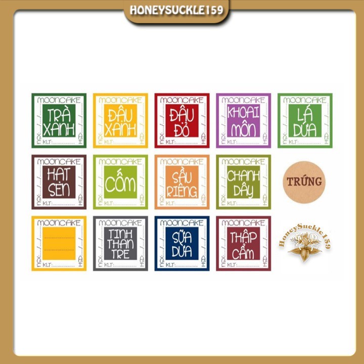 Tem Nhân Trung Thu Vuông Các Loại Bảng 20 Tem