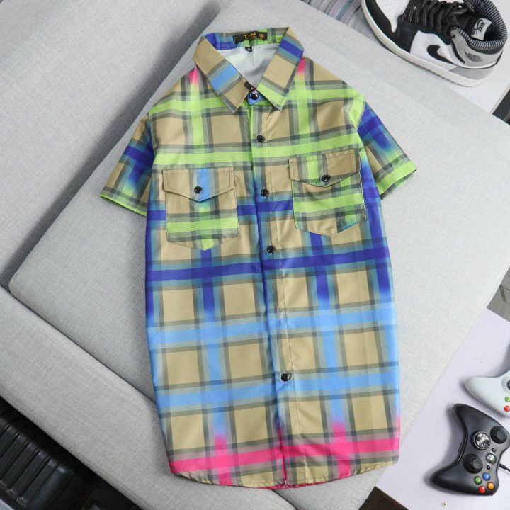 Áo Sơ Mi Nam Ngắn Tay 3D Loang Màu Siêu Hot Chất Lụa Mịn Mát Chuẩn Size Mặc Đẹp Cá Tính NEW UNISEX