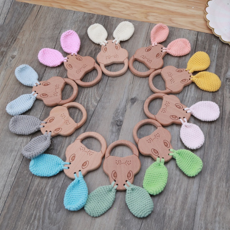 1 Lục Lạc Đồ Chơi Bằng Gỗ Không BPA Cho Bé Gặm Nướu