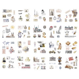[YB058] Set 3 tờ washi sticker trang trí sổ