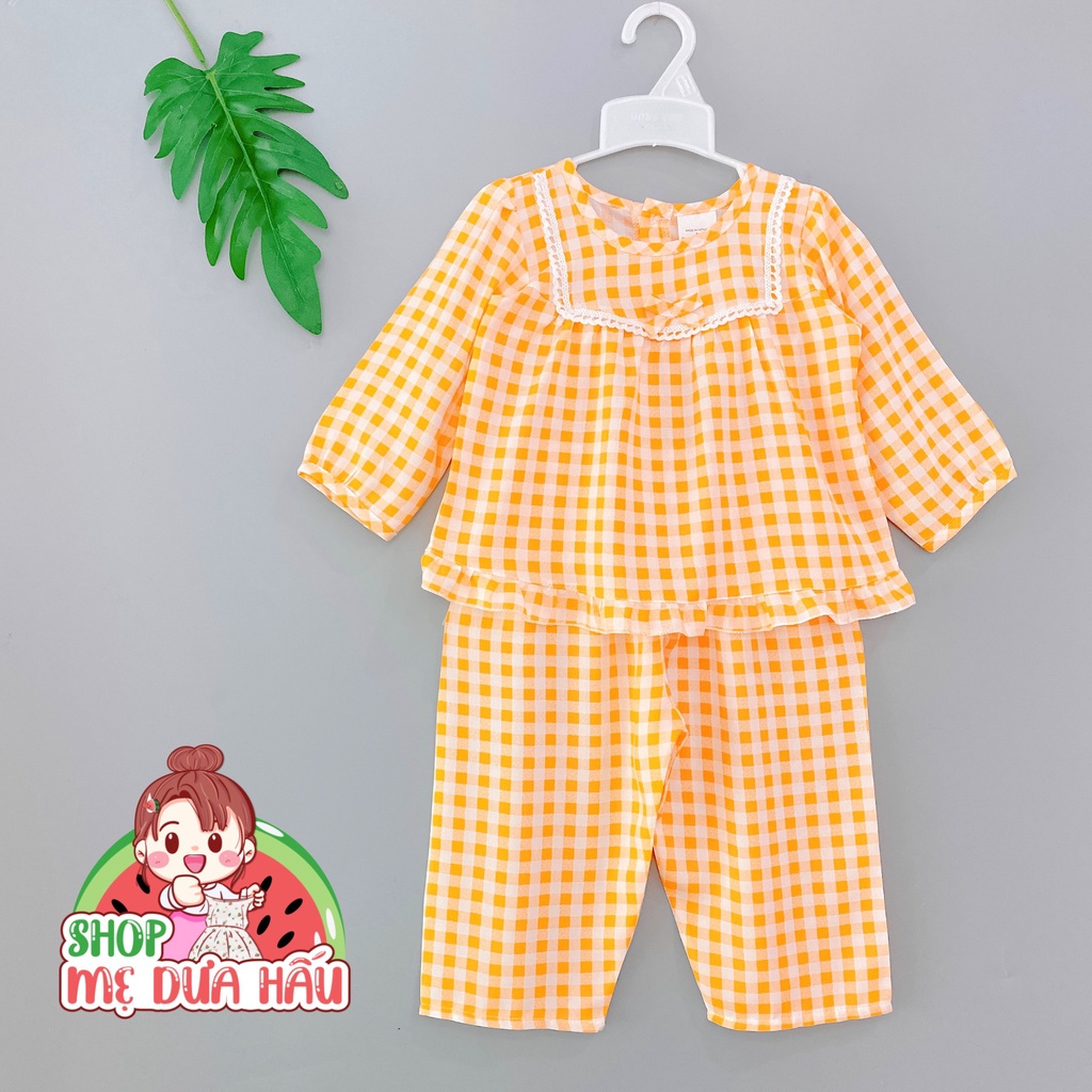 Bộ hè bé gái bộ tole tiểu thư dài tay bé gái 8-32kg shop mẹ dưa hấu (Link 2/3)