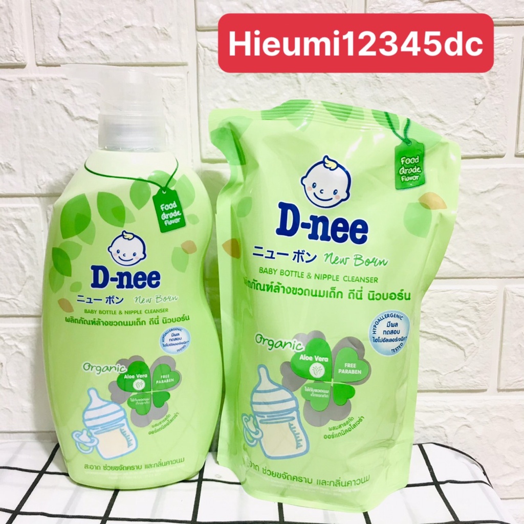 Nước rửa bình sữa Dnee Mẫu mới Thái Lan ( CHAI 620ML HOẶC TÚI 600ML)