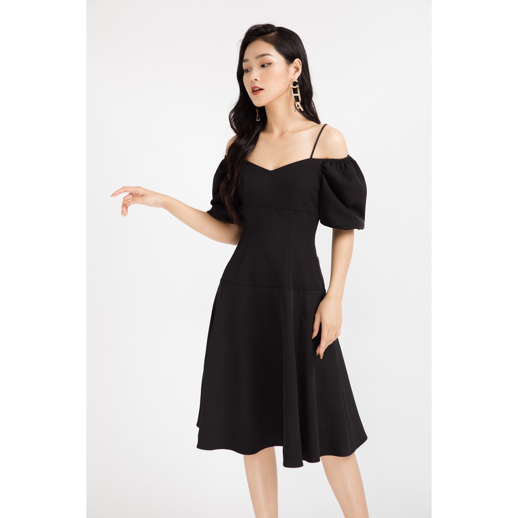 Đầm suông dài 2 dây tay bồng 20Again DDA0191 | BigBuy360 - bigbuy360.vn