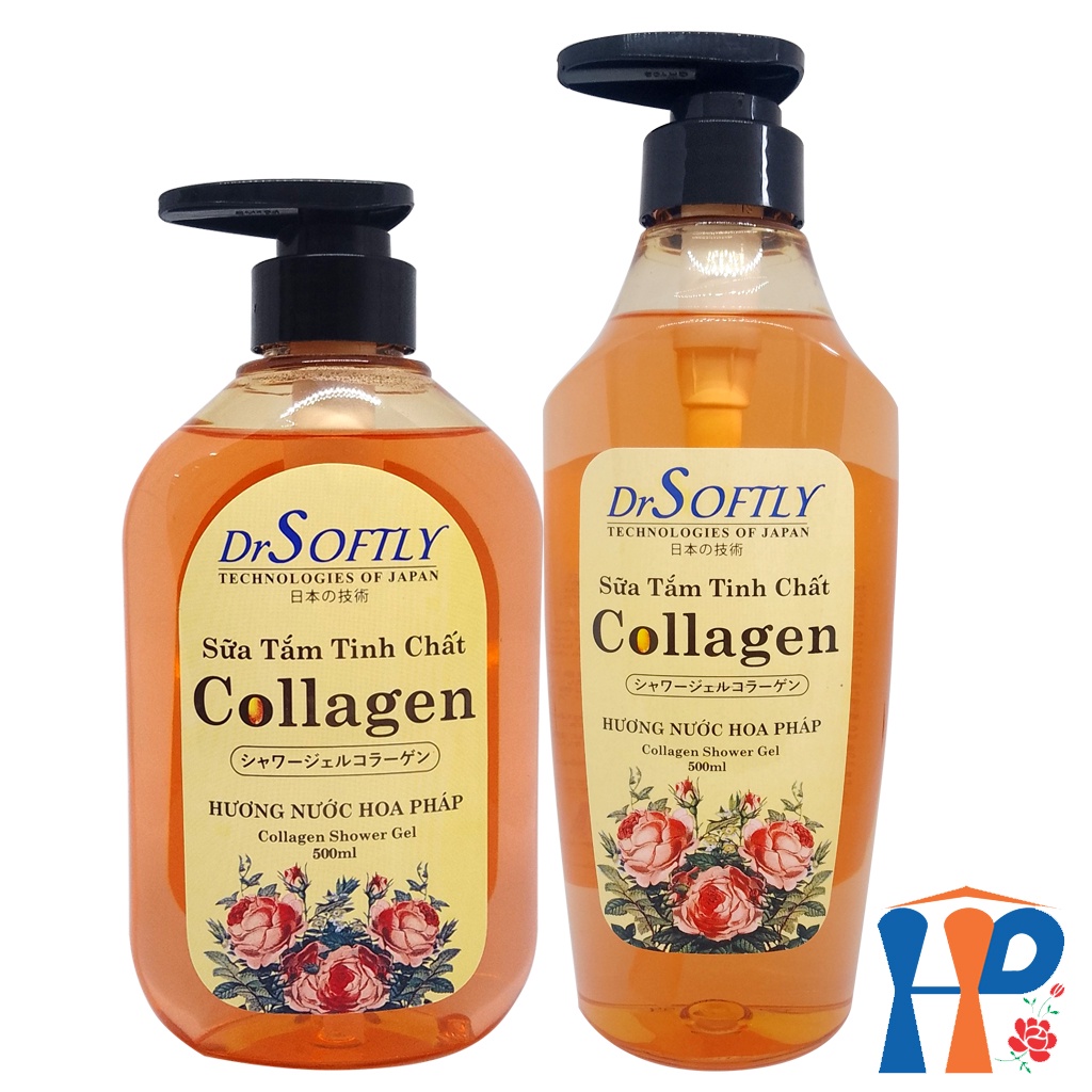Sữa tắm nước hoa DrSoftly Collagen Shower Gel 500ml (hương hoa hồng Pháp, lưu hương 4h) Hani Peni