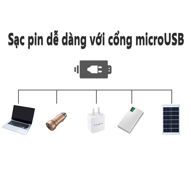 Đèn bán nguyệt mini - đèn tuýp sạc tích điện cao cấp ánh sáng trắng 3 chế độ (có móc treo và nam châm tiện dụng)