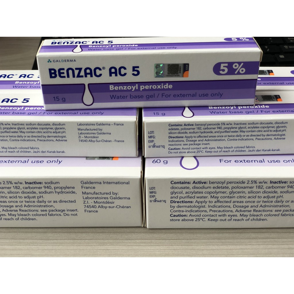 Gel chấm giảm mụn Benzac 2,5%-5% Benzoyl Peroxide 15g - DrSkincare365 | BigBuy360 - bigbuy360.vn