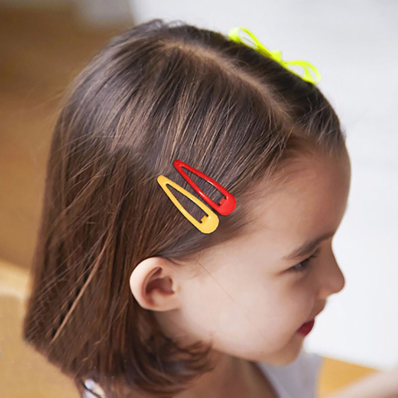 Set 24 kẹp tóc kim loại màu sắc tươi sáng xinh xắn