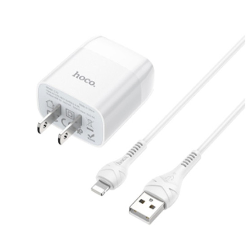 Bộ Cáp Sạc Lightning Hoco C73 dùng cho Điện Thoại IPhone IPad Hàng Nhập Khẩu Chính Hãng