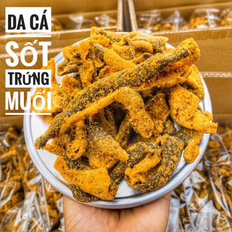 Da Cá trứng Muối Loại 1 [Da Cá Hồi] 1Kg 2 Hộp Lớn