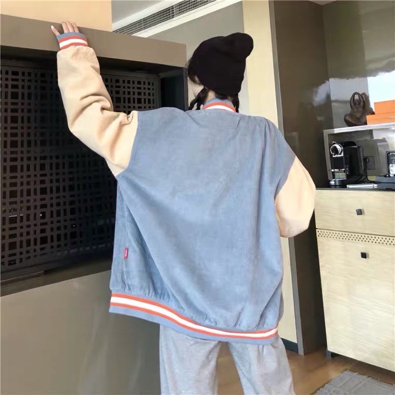 [Mã WASTMAY giảm 15% tối đa 30K đơn 150K] Áo khoác Bomber nhung tăm ullzang | BigBuy360 - bigbuy360.vn