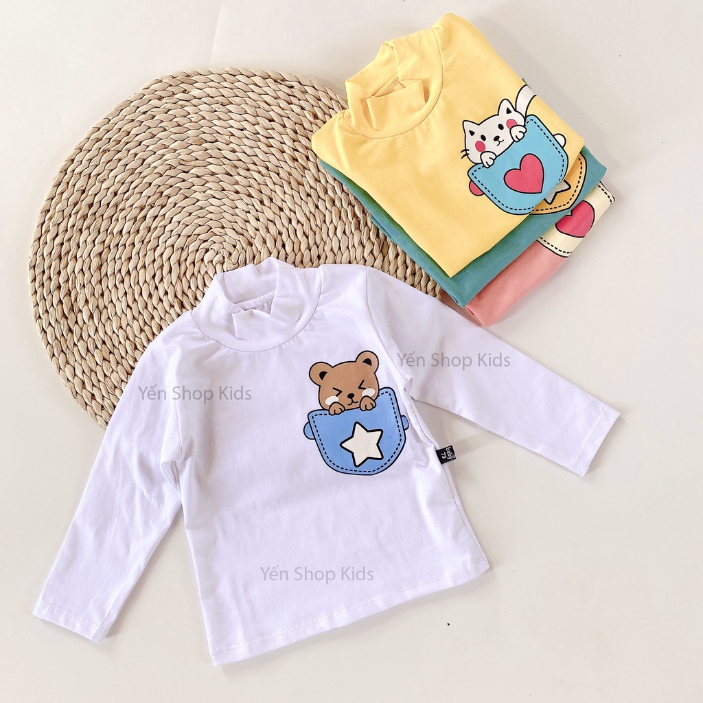 Áo Dài Tay Cổ 3 Phân Chất Cotton 100% Hàng Minky Mom Cho Bé (7-19kg) (SP001368)