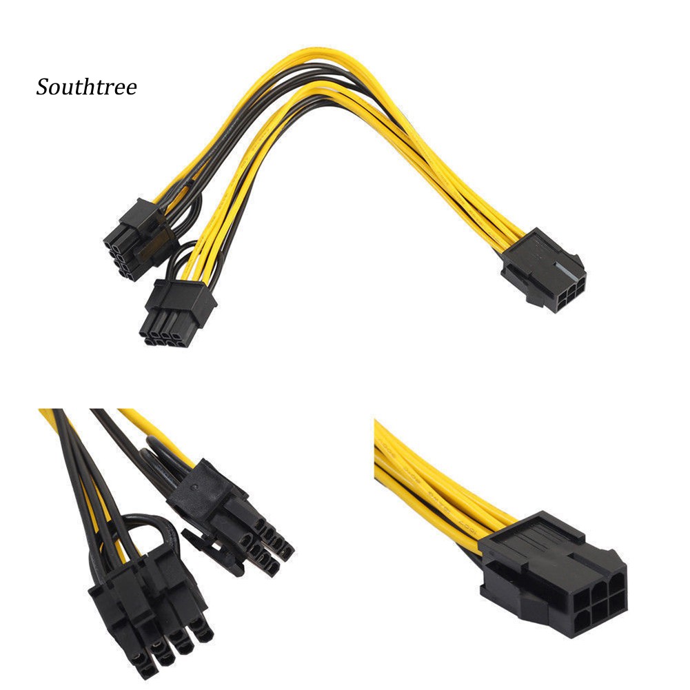 (Hàng Có Sẵn) Dây Cáp Chuyển Đổi Pci-E 6-pin Sang 2x 8-pin Gpu | BigBuy360 - bigbuy360.vn