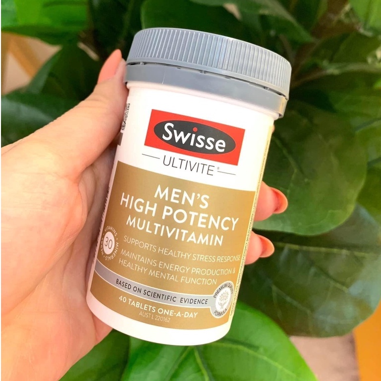 Vitamin Tổng Hợp Cao Cấp Dành Cho Nam Giới [CHÍNH HÃNG] Swisse Men's High Potency Multivitamin - 40 Viên