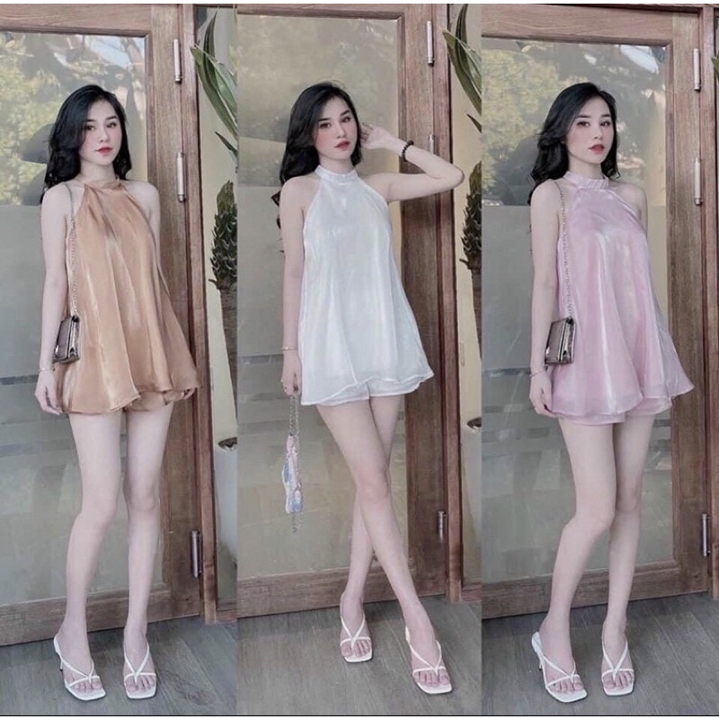 SET ĐỒ NỮ SANG CHẢNH, SET ÁO YẾM VÀ QUẦN SHORT ĐÙI, SET TRANG PHỤC MÙA HÈ
