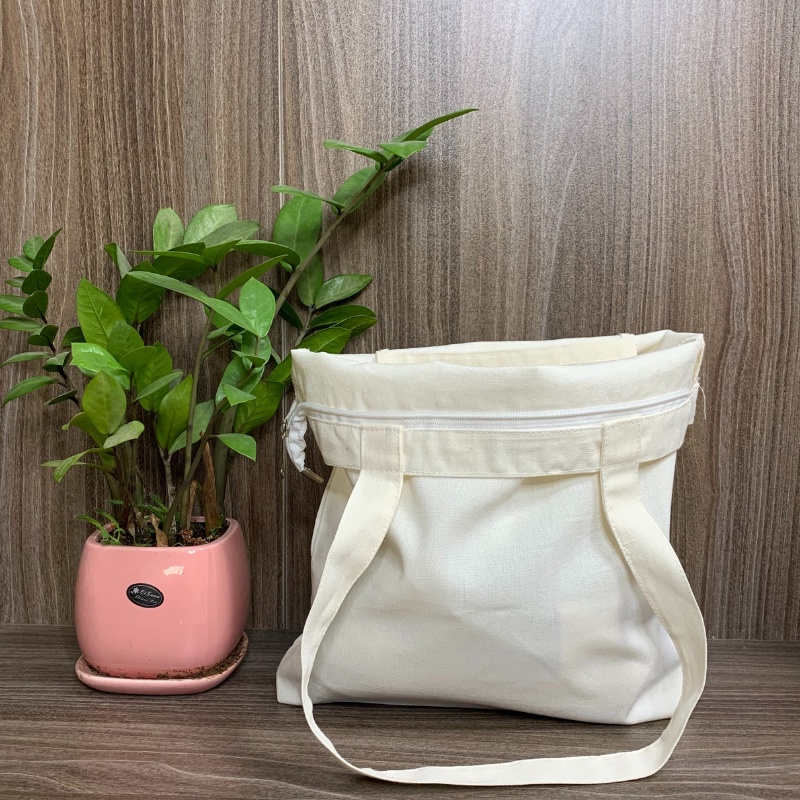 Túi tote vải canvas trơn đeo vai nhỏ gọn giá rẻ túi vải bố trơn mềm đựng đồ đi học thời trang Tucanvas TCV16