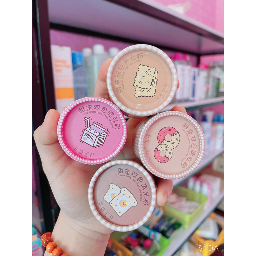 Phấn mắt, má hồng bánh kem tròn mix nhũ F127 | BigBuy360 - bigbuy360.vn