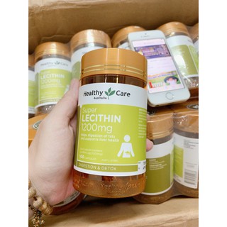 (Mẫu mới) - Mầm Đậu Nành Healthy Care Super Lecithin 1200mg Lọ 100 Viên Của Úc