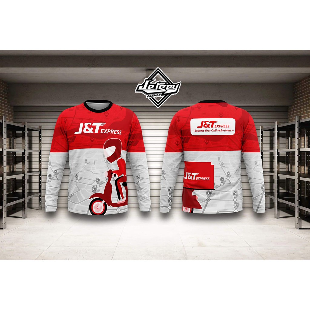 Jersey Corner J & T EXPRESS Áo Tay Dài Bảo Vệ Toàn Diện Khi Lái Xe Mô Tô