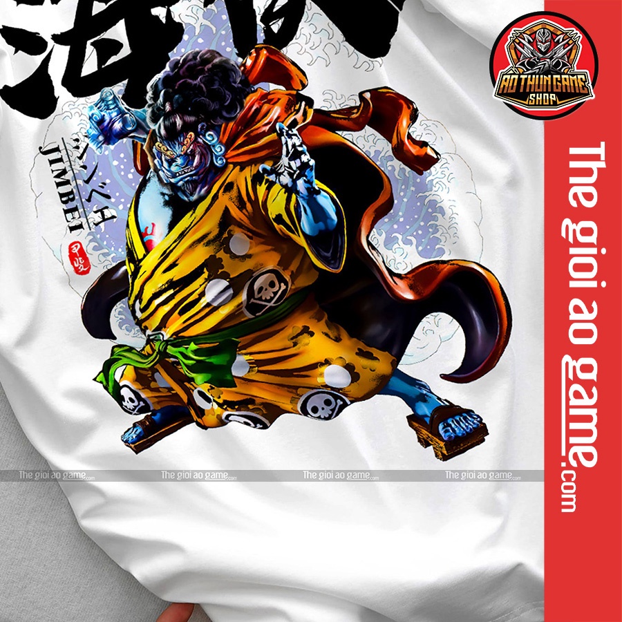 Áo one piece jinbe T01 nam nữ Áo thun one piece luffy trắng đen form rộng unisex cotton co giãn thoáng mát TGAG
