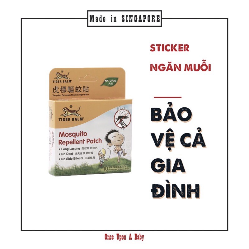 Miếng dán chống muỗi đốt Tiger Balm Singapore