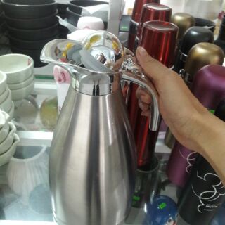 ẤM BÌNH NƯỚC INOX 2L TRẮNG (HÌNH THẬT)