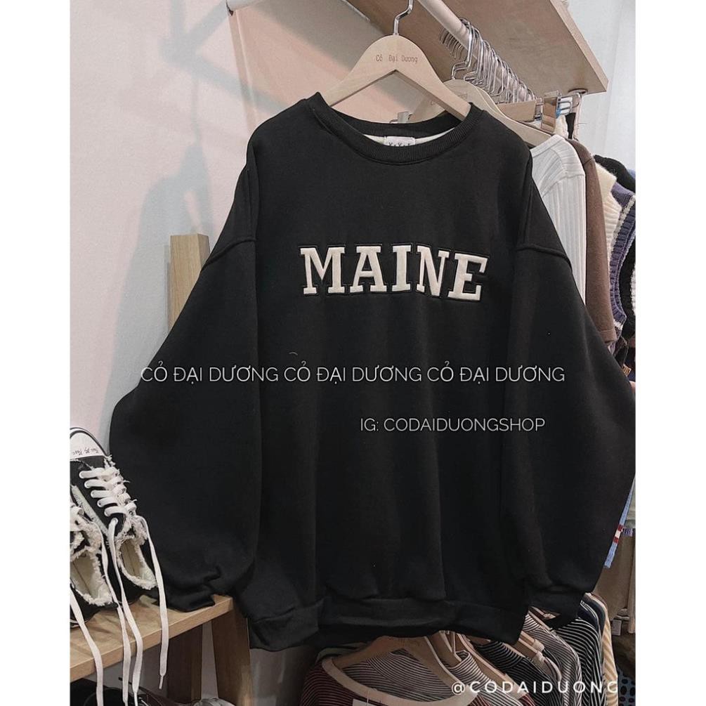 [RẺ VÔ ĐỊCH] Áo nỉ MAINE in chữ, Áo Sweater nỉ chui đầu Ulzzang Basic | BigBuy360 - bigbuy360.vn