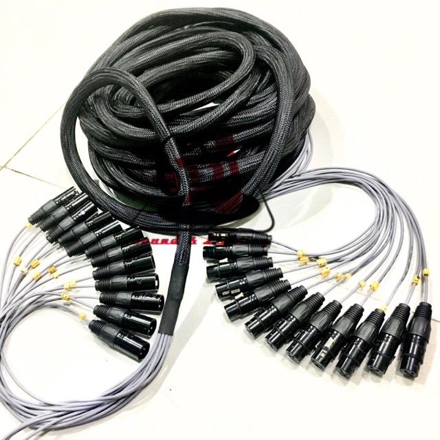Dây cáp line 12 đường dài 18m dây tín hiệu âm thanh  dây nhạc cụ dây micro trống dây cáp line 12 đường