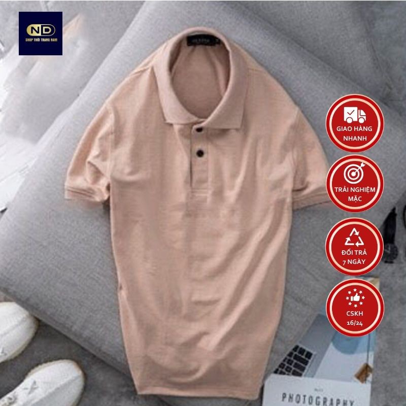 áo polo nam cổ dệt - ND shop thời trang nam - áo nam chất liệu cotton, co giãn tốt | BigBuy360 - bigbuy360.vn
