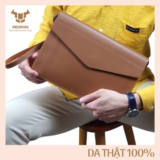 Ví Clutch Nam Cầm Tay Da Saffiano - Túi Clutch Nam Công Sở Cao Cấp - Bảo Hành 3 Năm