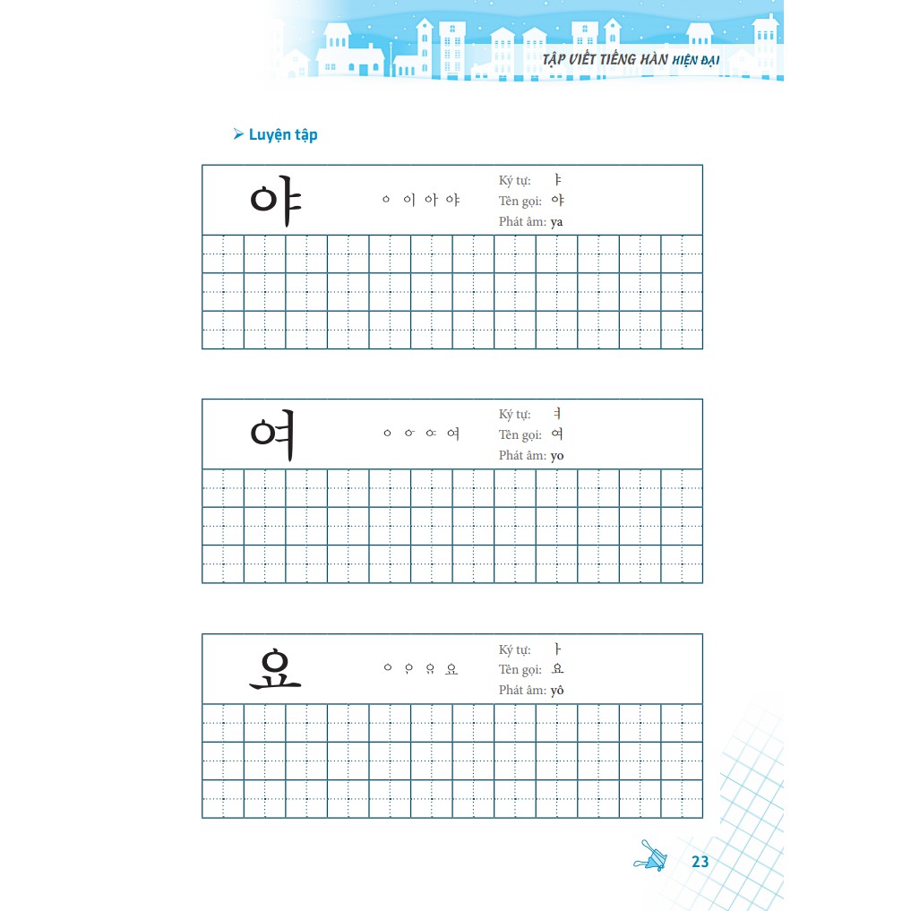 Sách - Tập viết tiếng Hàn hiện đại