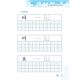 Tập Viết Tiếng Hàn Hiện Đại