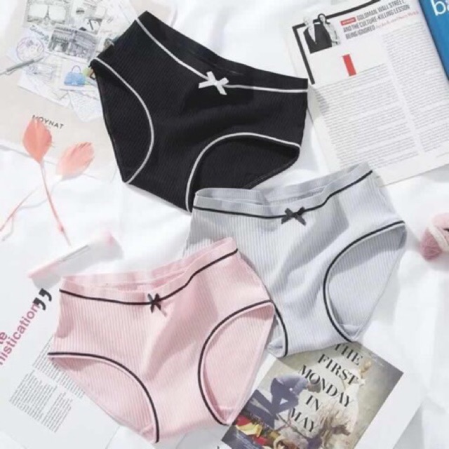 Set 10 Quần Lót Cotton Phối Nơ Siêu xinh 028