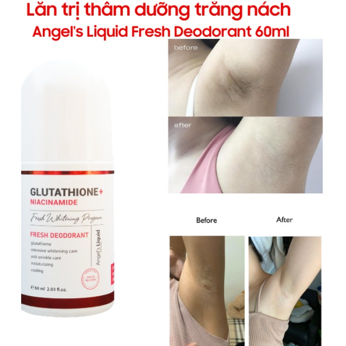 Lăn ngăn thâm nách Angel's Liquid làm trắng da Glutathione Whitening Magic Deo Stick 60ml