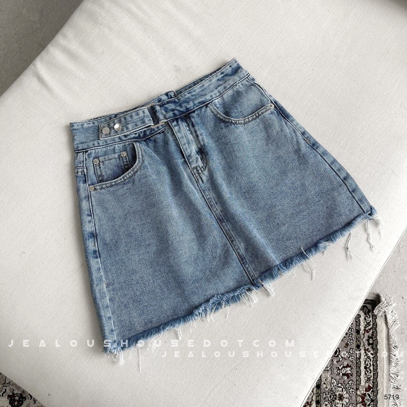 [Mã FADIRECT20 giảm 20K đơn 150K] Chân váy denim cạp có đai cúc bấm 5719 | BigBuy360 - bigbuy360.vn