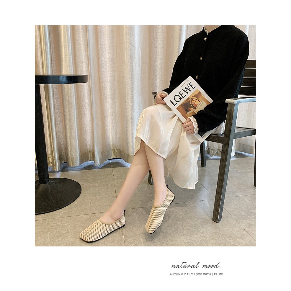 Giày Búp Bê Mũi Vuông Thoáng Khí Thời Trang Xuân Thu 2021 Cho Nữ | BigBuy360 - bigbuy360.vn