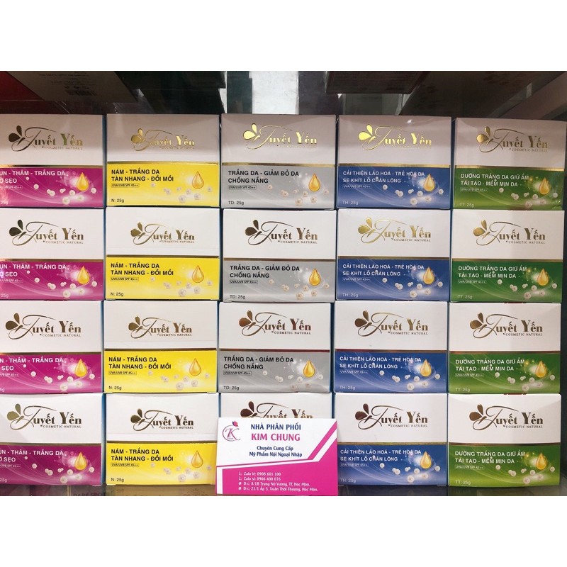 Kem tuyết yến mụn, nám, trắng da hủ 25g